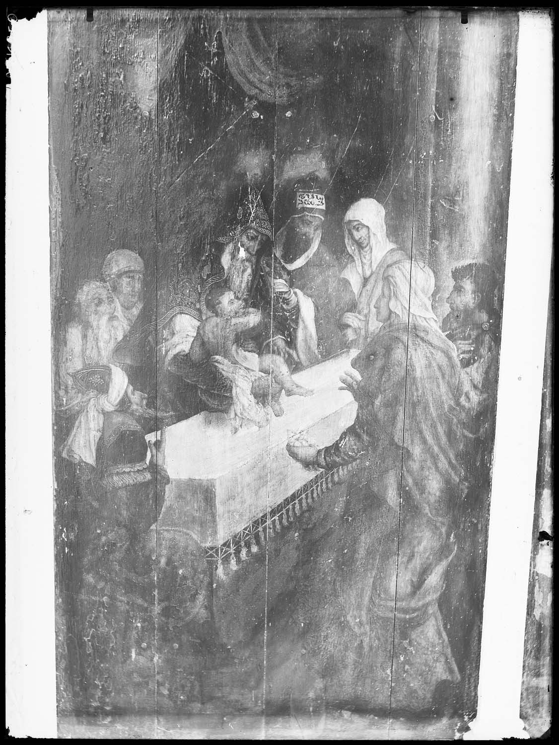 Panneau peint de triptyque : La Circoncision