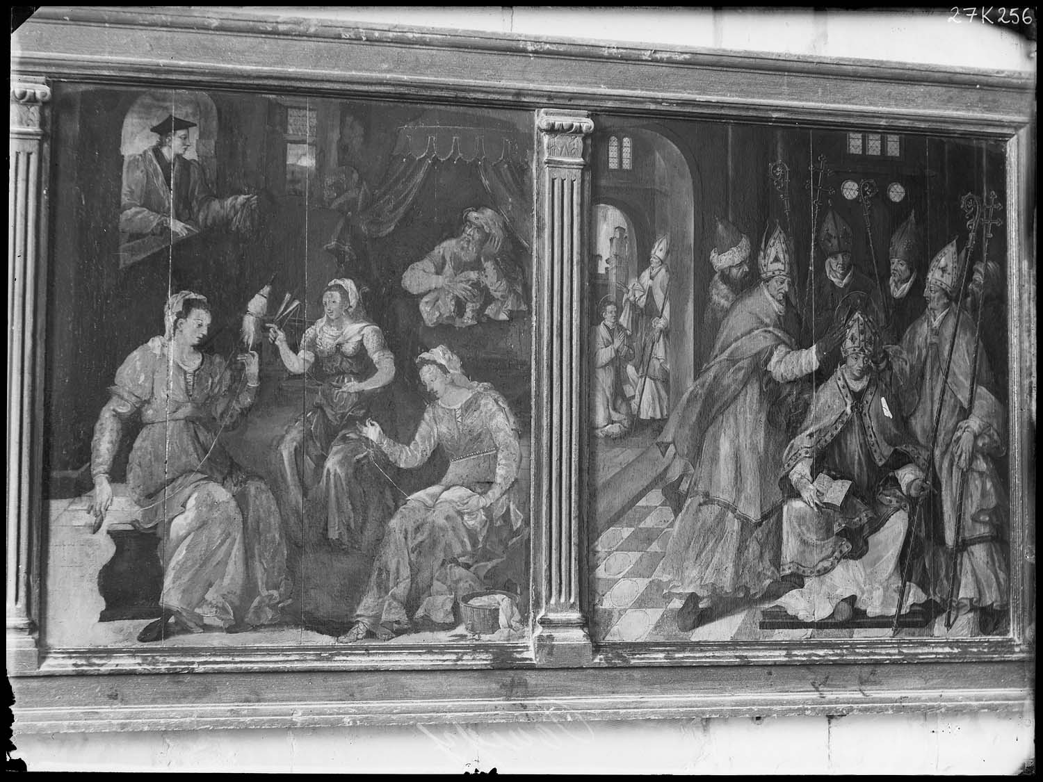 Panneaux peints, triptyque : scènes de la vie de saint Nicolas