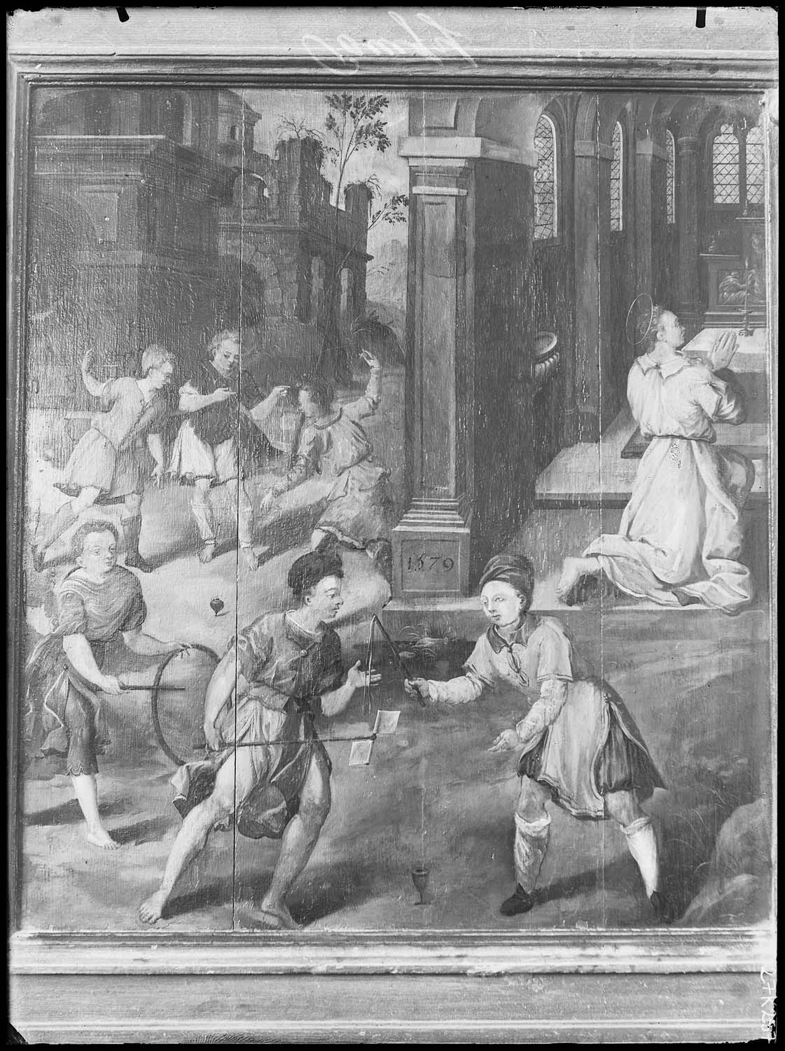 Panneau peint de triptyque : scènes de la vie de saint Nicolas