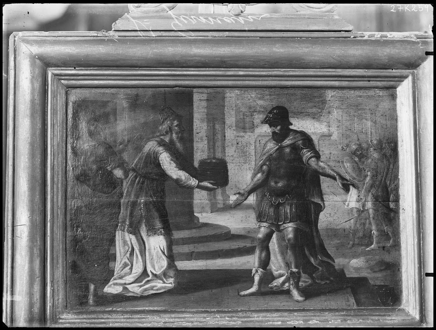 Panneau peint : David et Achimélech