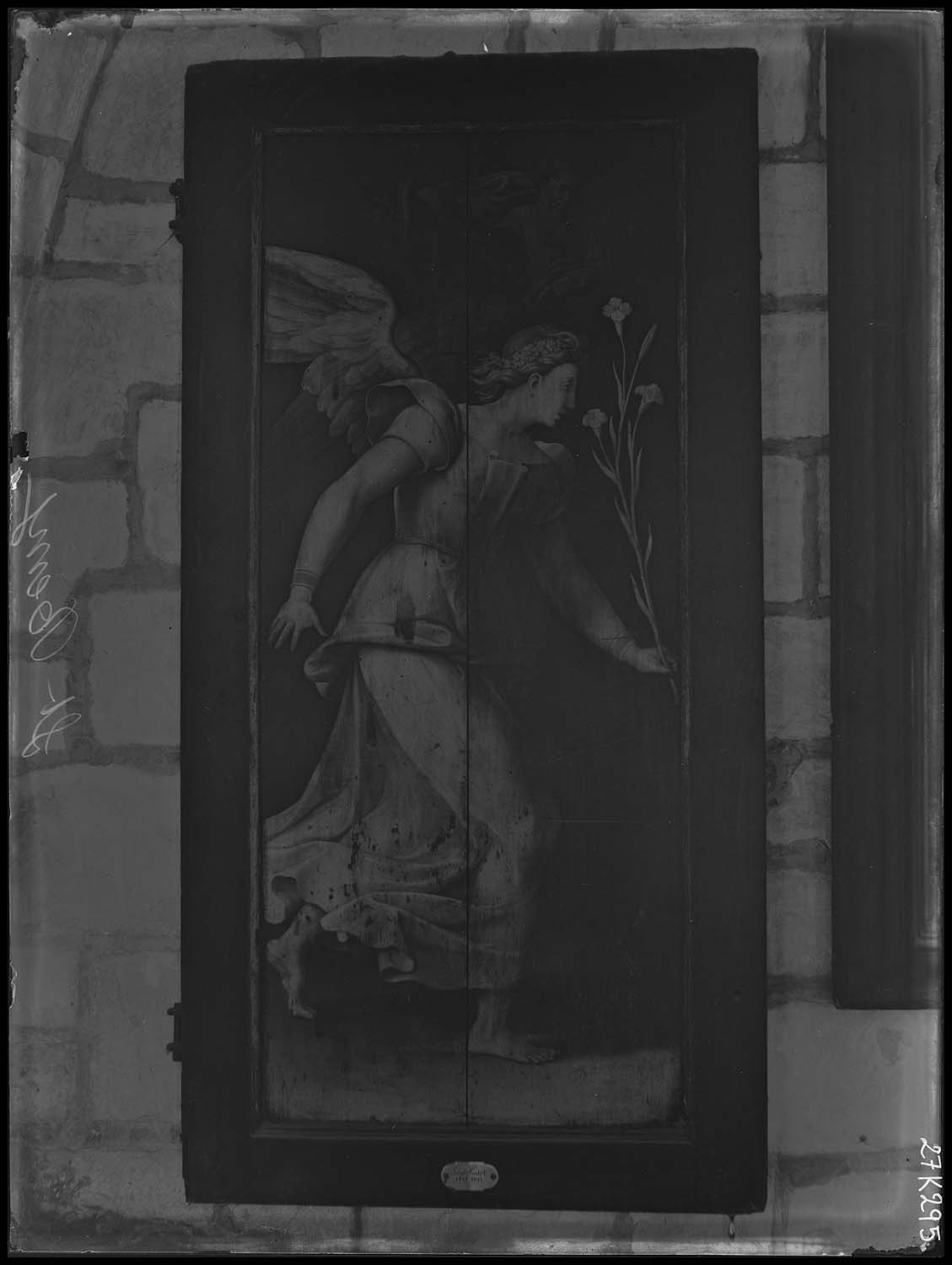 Panneau peint de triptyque : Annonciation