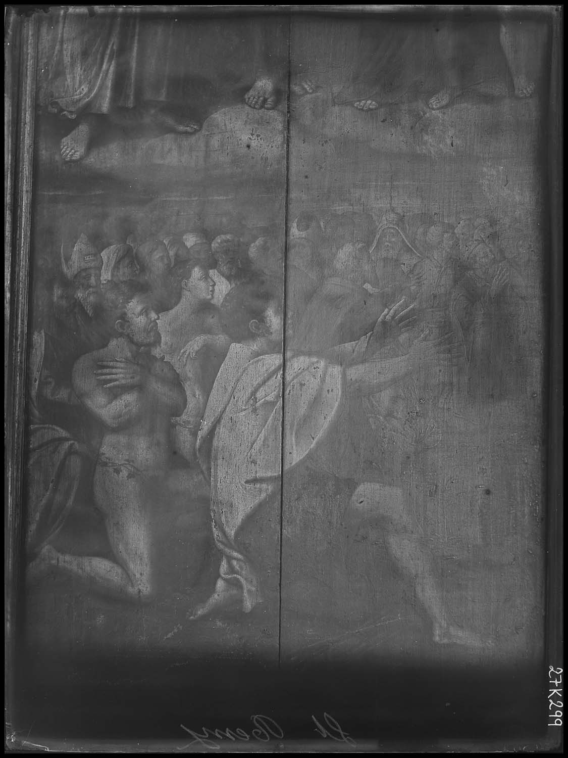 Panneau peint de triptyque : Vertus