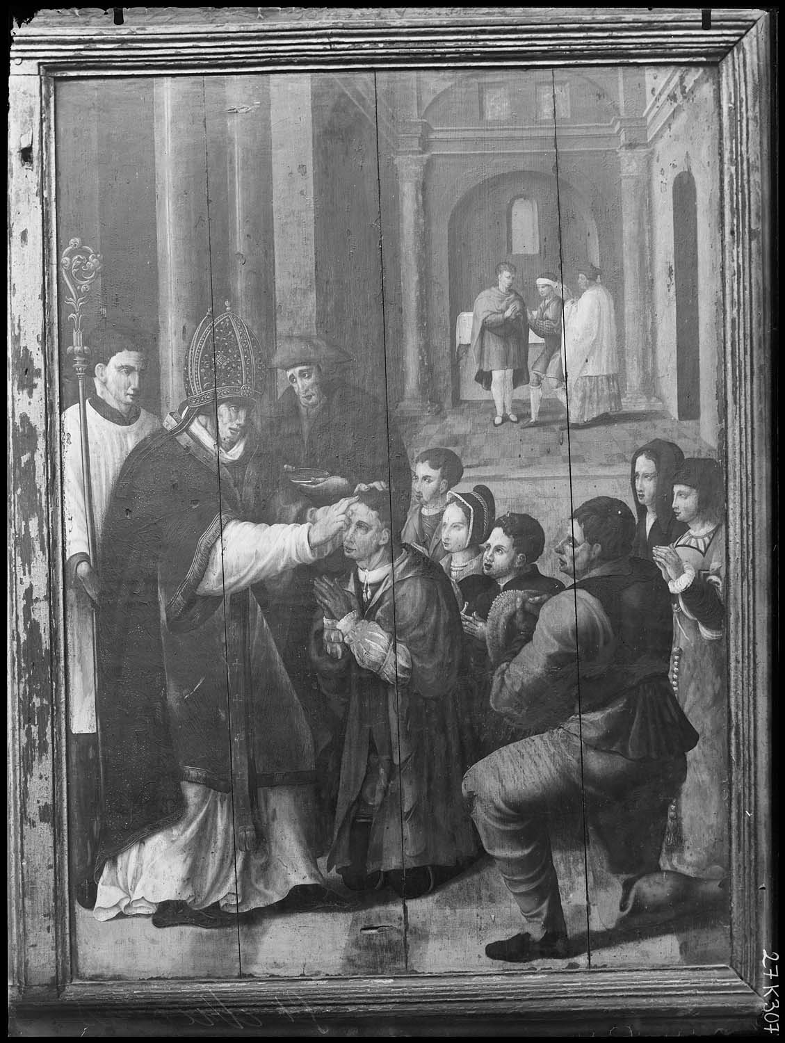 Panneau peint de triptyque : Confirmation