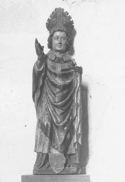 statue : saint évêque dit saint Germain ou saint Mammès, vue générale - © Ministère de la Culture (France), Médiathèque du patrimoine et de la photographie (objets mobiliers), tous droits réservés