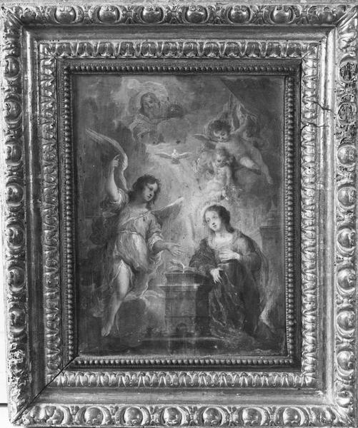 tableau et son cadre : l'Annonciation, vue générale - © Ministère de la Culture (France), Médiathèque du patrimoine et de la photographie (objets mobiliers), tous droits réservés