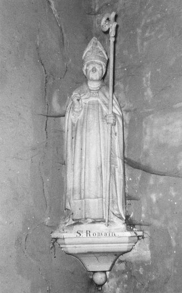statue : saint Romain, vue générale - © Ministère de la Culture (France), Médiathèque du patrimoine et de la photographie (objets mobiliers), tous droits réservés