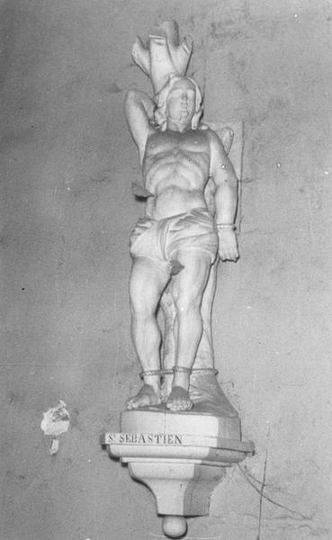 statue : saint Sébastien, vue générale - © Ministère de la Culture (France), Médiathèque du patrimoine et de la photographie (objets mobiliers), tous droits réservés