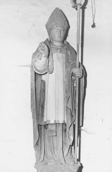 Statue : Saint évêque (saint Ouen ?)