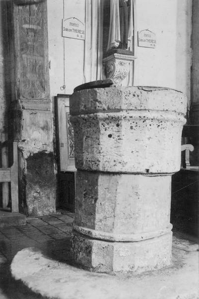 fonts baptismaux (cuve baptismale à infusion), vue générale