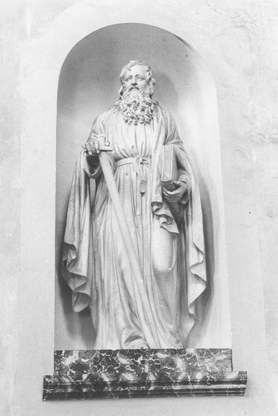 statue (grandeur nature) : saint Paul, vue générale