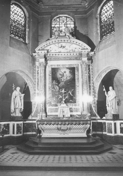 maître-autel, retable, tableau : Résurrection (la), vue générale - © Ministère de la Culture (France), Médiathèque du patrimoine et de la photographie (objets mobiliers), tous droits réservés