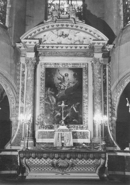 maître-autel, retable, tableau : Résurrection (la), vue générale - © Ministère de la Culture (France), Médiathèque du patrimoine et de la photographie (objets mobiliers), tous droits réservés