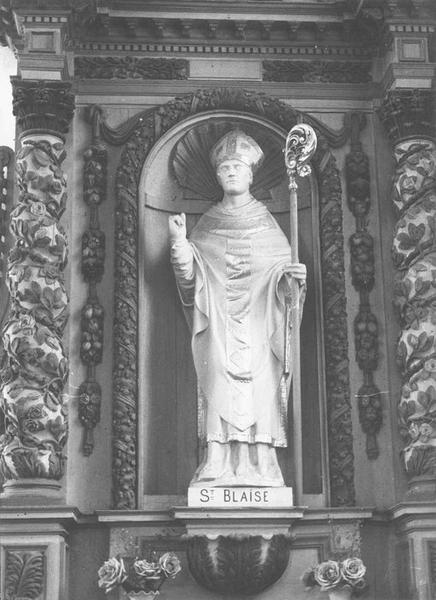 statue : saint Blaise, vue générale