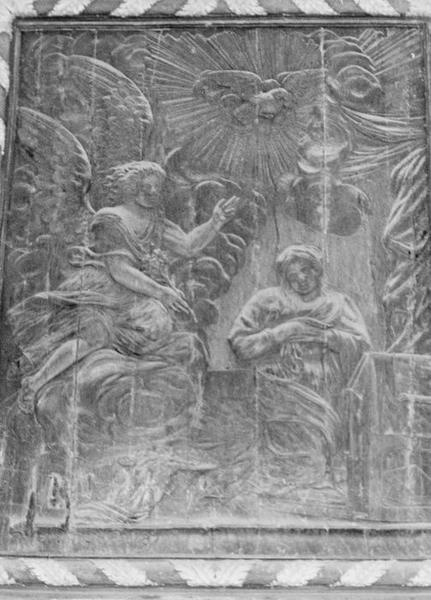 Relief (panneau sculpté) : l'Annonciation, vue générale