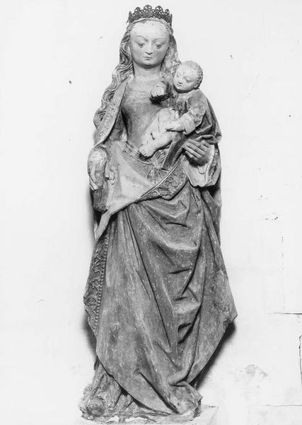 statue (grandeur nature) : Vierge à l'enfant, vue générale - © Ministère de la Culture (France), Médiathèque du patrimoine et de la photographie (objets mobiliers), tous droits réservés