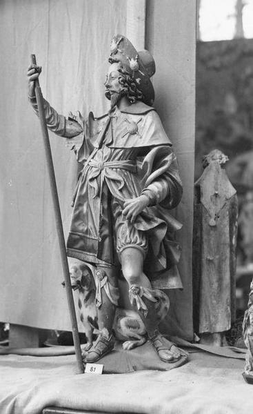 statue : saint Roch, vue générale