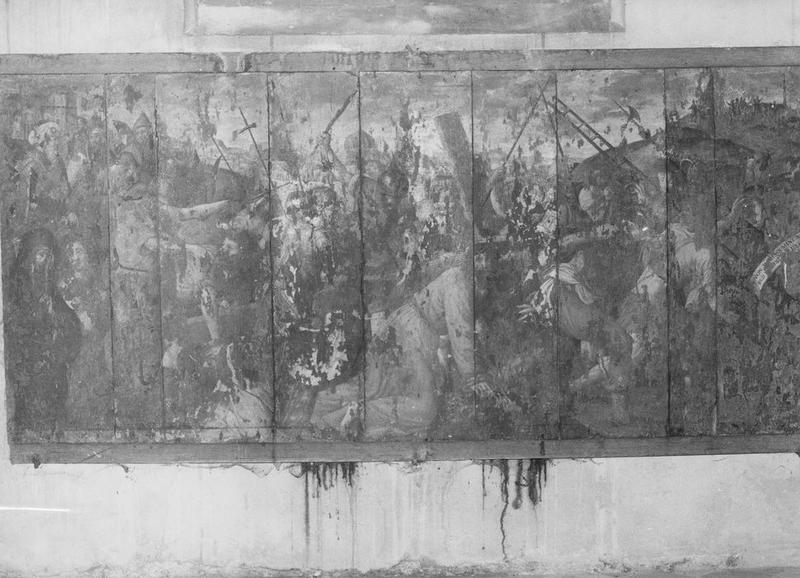 tableau (panneau peint) : Portement de Croix, vue générale
