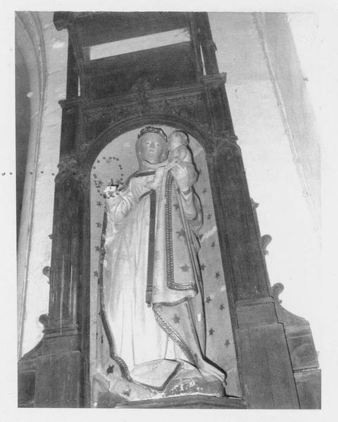 statue : Vierge à l'enfant, vue générale