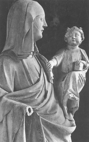 statue (grandeur nature) : sainte Anne et la Vierge, vue partielle