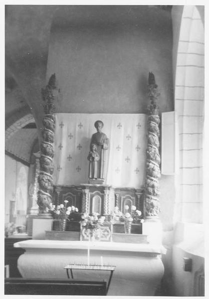 retable secondaire sud, statue : saint Joseph et l'enfant, vue générale