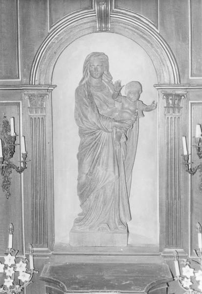 statue : Vierge à l'enfant, vue générale