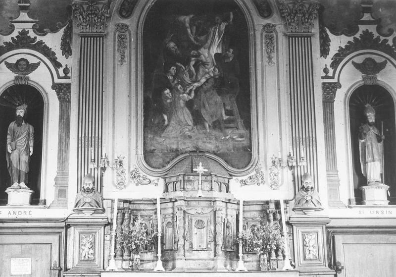 maître-autel (tabernacle, retable), vue partielle - © Ministère de la Culture (France), Médiathèque du patrimoine et de la photographie (objets mobiliers), tous droits réservés