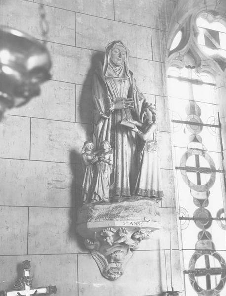 Groupe sculpté (grandeur nature) : l'Education de la Vierge ou la Sainte Parenté