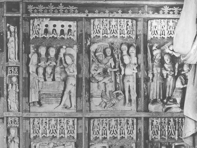 retable du maître-autel, bas-reliefs, détail