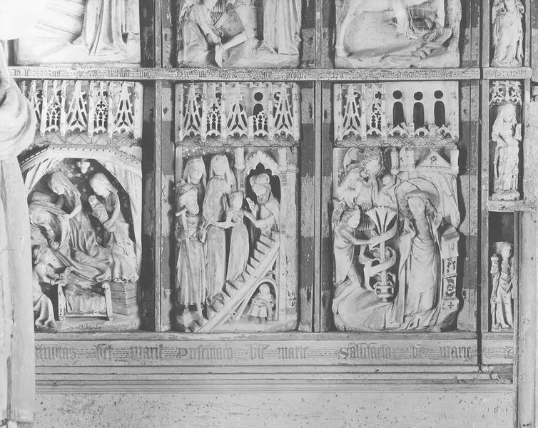 retable du maître-autel, bas-reliefs, détail