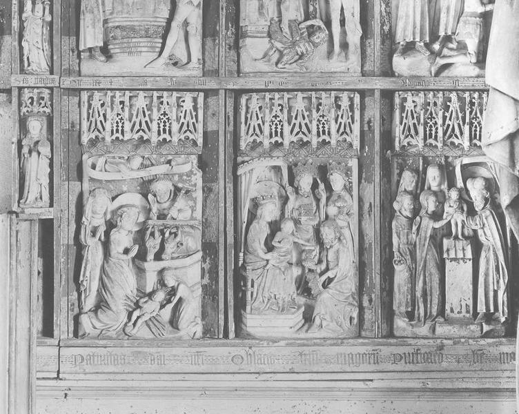 retable du maître-autel, bas-reliefs, détail