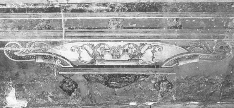 peintures monumentales de la nef : scènes de la vie de saint Christophe, détail