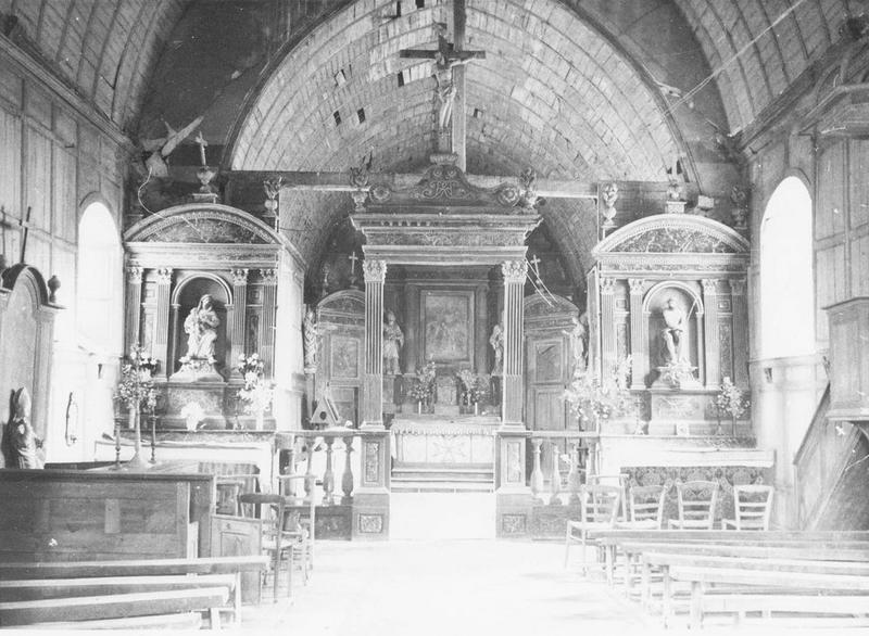 ensemble du maître-autel (autel, tabernacle, retable), autels latéraux, vue générale