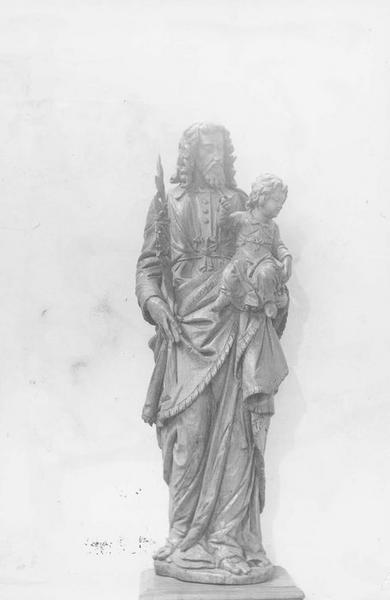 groupe sculpté : saint Joseph et l'enfant Jésus, vue générale