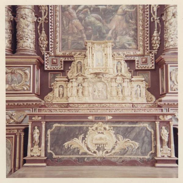 retable du maître-autel (contretable), vue partielle