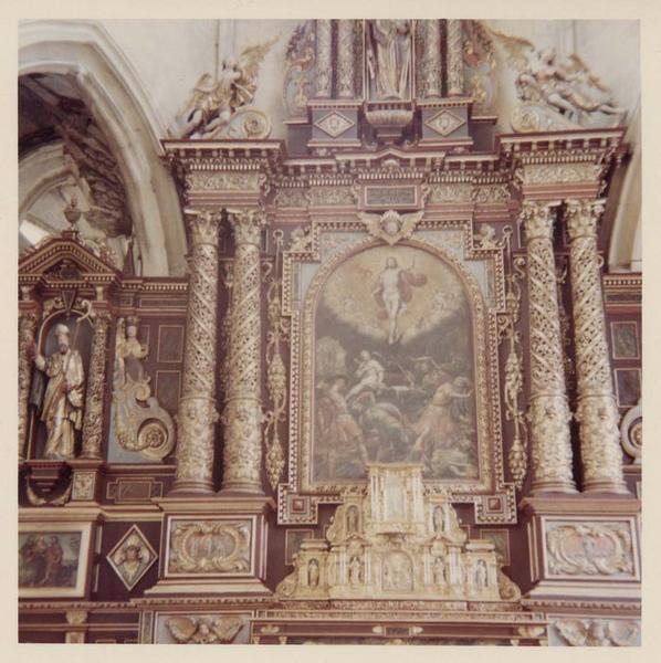 retable du maître-autel (contretable), vue partielle