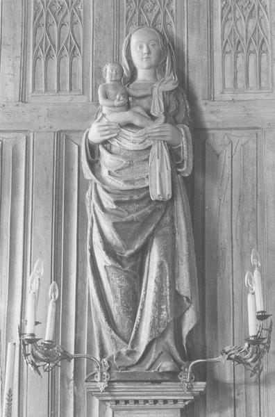 statue : Vierge à l'enfant, vue générale