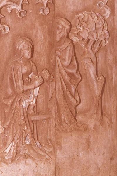 éléments de l'ancien retable du maître-autel, reliefs, détail