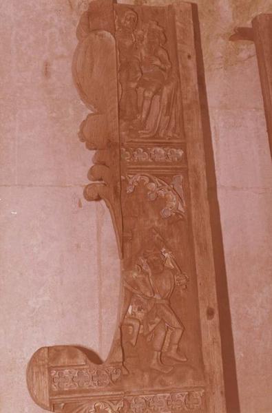 éléments de l'ancien retable du maître-autel, reliefs, détail