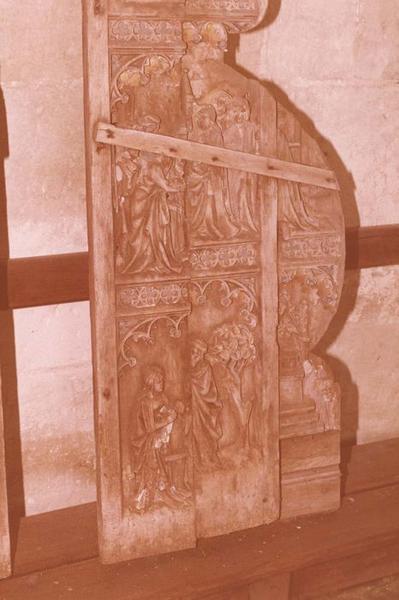 éléments de l'ancien retable du maître-autel, reliefs, détail