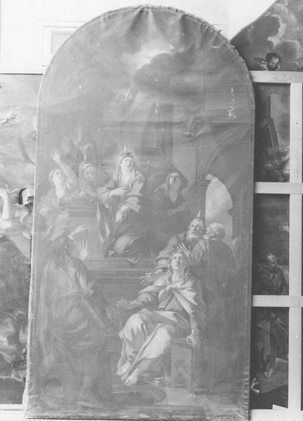 tableau : la Descente du Saint-Esprit sur les Apôtres, vue générale