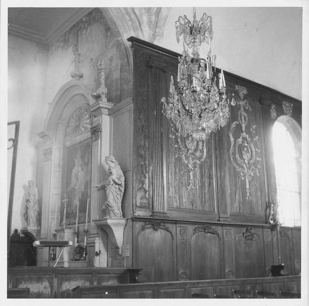 lambris du choeur et des bas-côtés nord et sud, vue partielle
