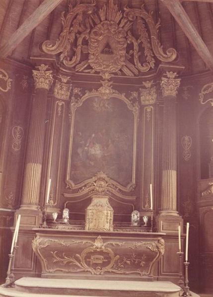 lambris de revêtement, maître-autel, tableau : adoration des bergers, vue générale