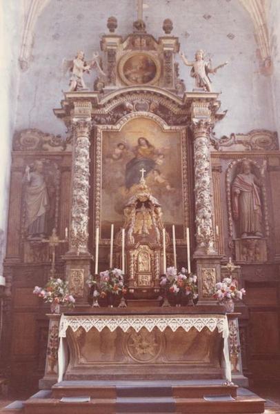 maître-autel, tableau : Assomption, statues : saint Pierre, saint Paul, vue générale - © Ministère de la Culture (France), Médiathèque du patrimoine et de la photographie (objets mobiliers), tous droits réservés