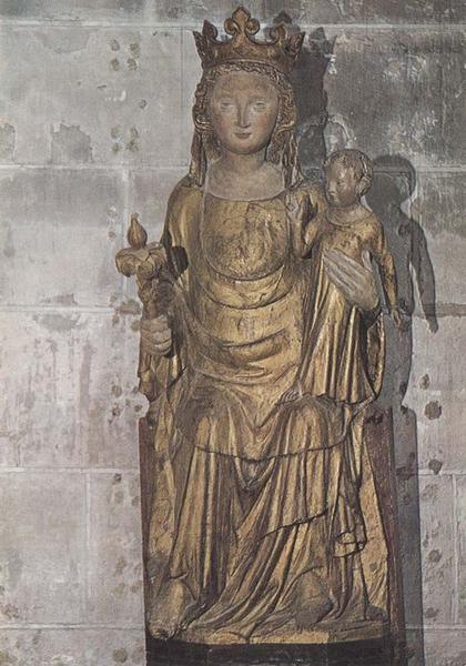 statue : Vierge à l'enfant, vue générale