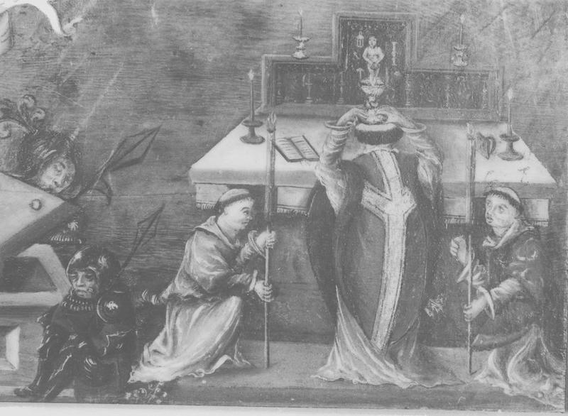 retable latéral : la Messe miraculeuse de saint Grégoire, vue générale - © Ministère de la Culture (France), Médiathèque du patrimoine et de la photographie (objets mobiliers), tous droits réservés