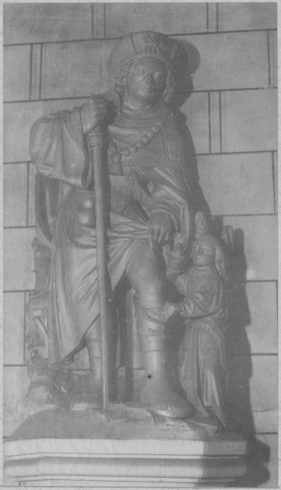 groupe sculpté : Saint Roch et l'ange