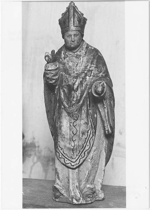Élément de bâton de procession (statuette) : Saint Lambert