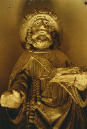 statue : Saint Jacques le Majeur, pierre polychrome