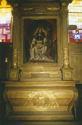 Autel, retable, statuette : Saint Jacques