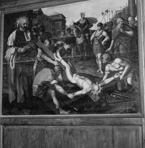 2 tableaux d'autel : le Martyre de saint Pierre, le Martyre de saint Paul